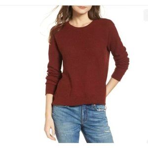 Madewell Women's Crew Neck Sweater - Burgundy